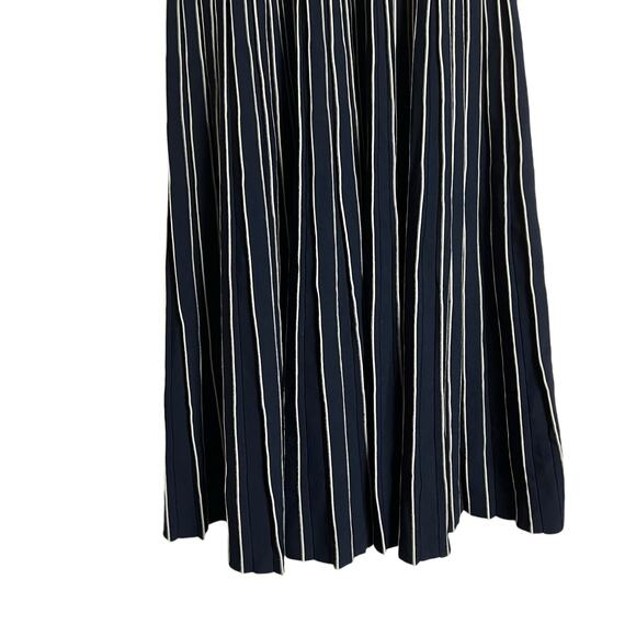Tory Burch Navy Blue Sleeveless Pleated Knit Crewneck Midi Sweater Dress Size XS - Picture 11 of 13
